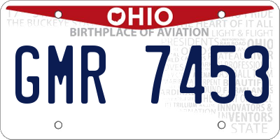 OH license plate GMR7453