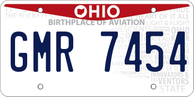 OH license plate GMR7454