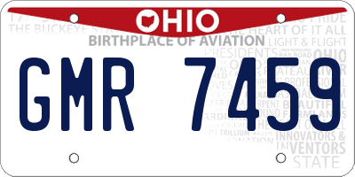 OH license plate GMR7459