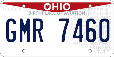 OH license plate GMR7460