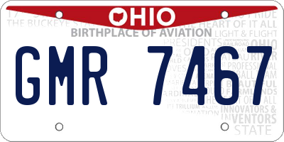 OH license plate GMR7467