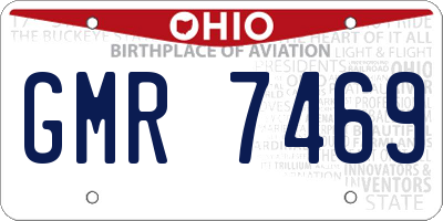 OH license plate GMR7469