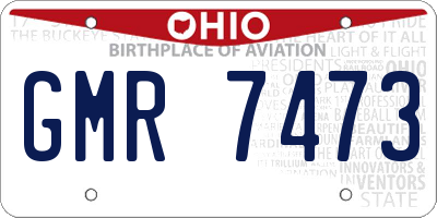 OH license plate GMR7473