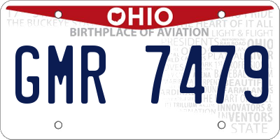 OH license plate GMR7479