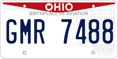 OH license plate GMR7488