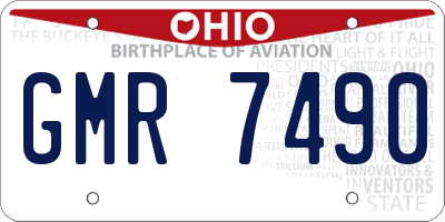 OH license plate GMR7490