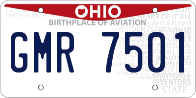 OH license plate GMR7501