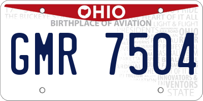 OH license plate GMR7504
