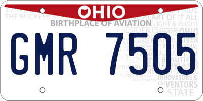 OH license plate GMR7505