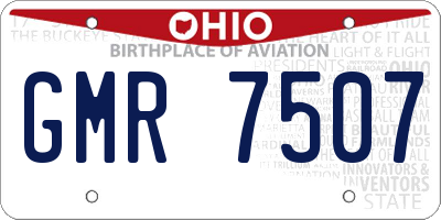 OH license plate GMR7507