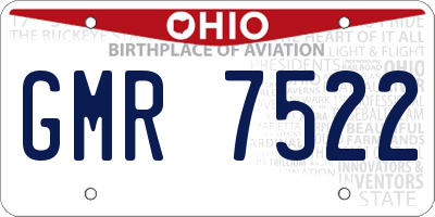 OH license plate GMR7522