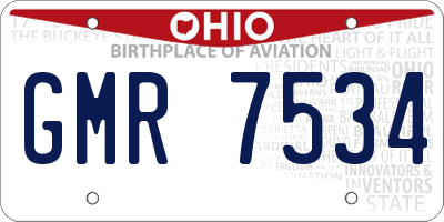 OH license plate GMR7534