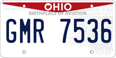 OH license plate GMR7536