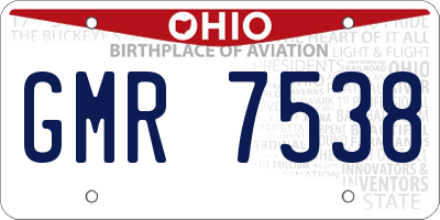 OH license plate GMR7538
