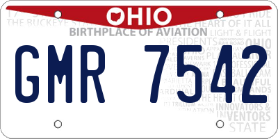 OH license plate GMR7542
