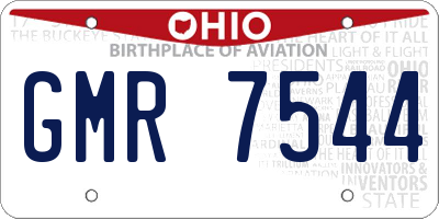 OH license plate GMR7544