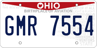 OH license plate GMR7554