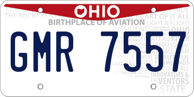 OH license plate GMR7557