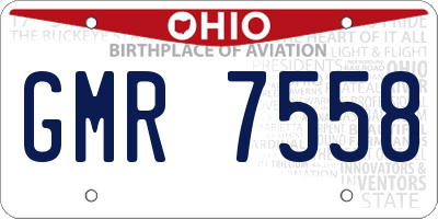 OH license plate GMR7558