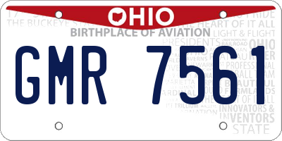OH license plate GMR7561