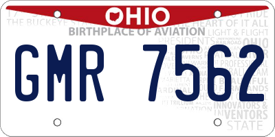 OH license plate GMR7562