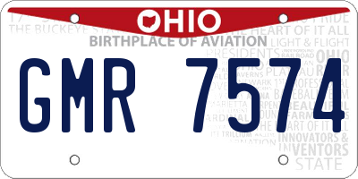 OH license plate GMR7574