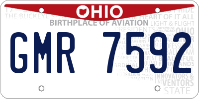 OH license plate GMR7592
