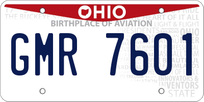 OH license plate GMR7601