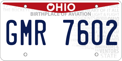 OH license plate GMR7602