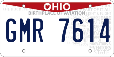 OH license plate GMR7614