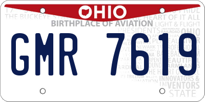 OH license plate GMR7619
