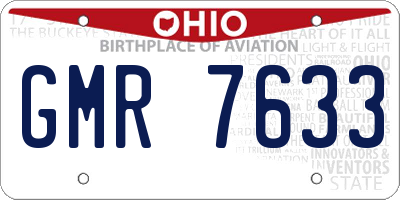 OH license plate GMR7633