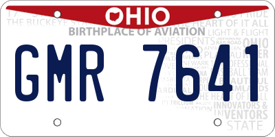 OH license plate GMR7641