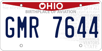 OH license plate GMR7644