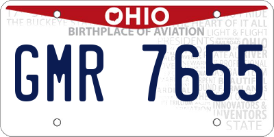 OH license plate GMR7655