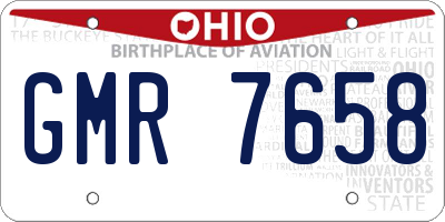 OH license plate GMR7658