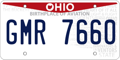 OH license plate GMR7660