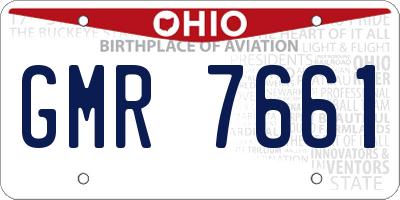 OH license plate GMR7661