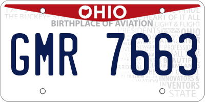 OH license plate GMR7663