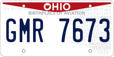 OH license plate GMR7673