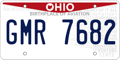 OH license plate GMR7682