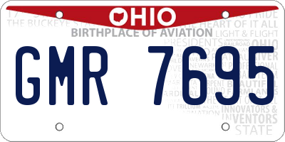 OH license plate GMR7695