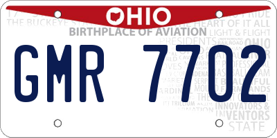 OH license plate GMR7702