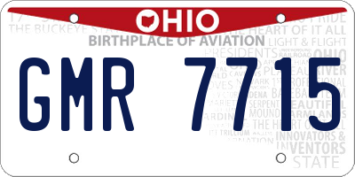 OH license plate GMR7715