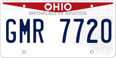 OH license plate GMR7720