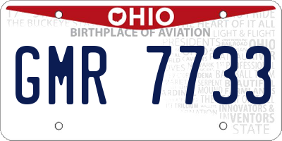 OH license plate GMR7733