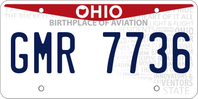 OH license plate GMR7736