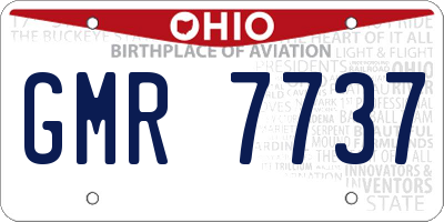 OH license plate GMR7737
