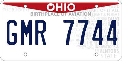 OH license plate GMR7744