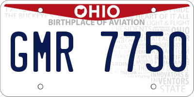OH license plate GMR7750